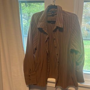 Pretty Little Thing Brown button up/ cover up